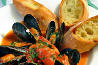 Savor the Sea: Sautéed Mussels in Garlic Tomato Sauce
