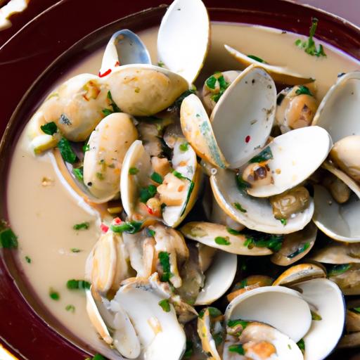 savor Steamed Clams with Garlic and Creamy White Beans