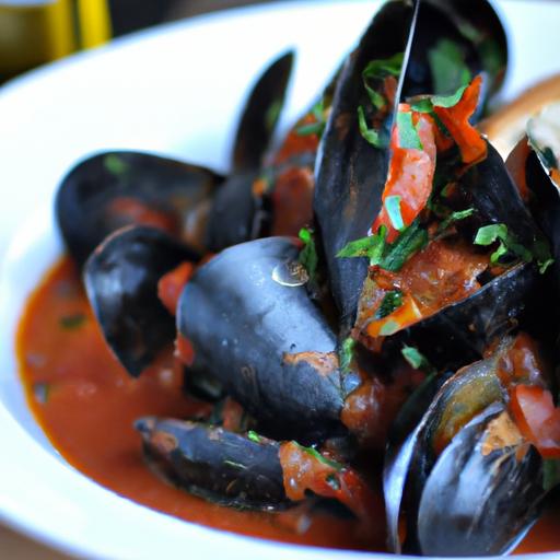 Savor the Sea: Sautéed Mussels in Garlic Tomato Sauce