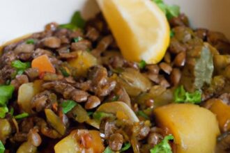 Hearty Smoky Lentil Stew with Leeks and Potatoes Recipe