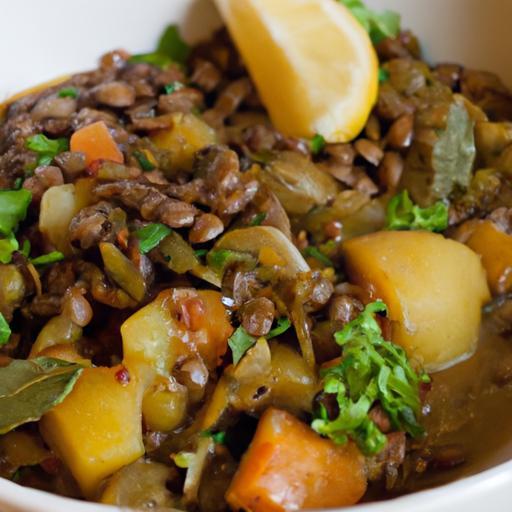 Hearty Smoky Lentil Stew with Leeks and Potatoes Recipe