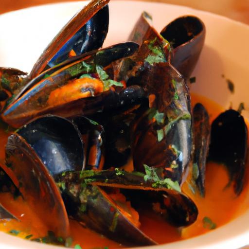 Savor Steamed Mussels in a Lush Saffron-Tomato Broth