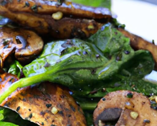 Savor the Flavor: Grilled Portobello & Spinach Salad Recipe