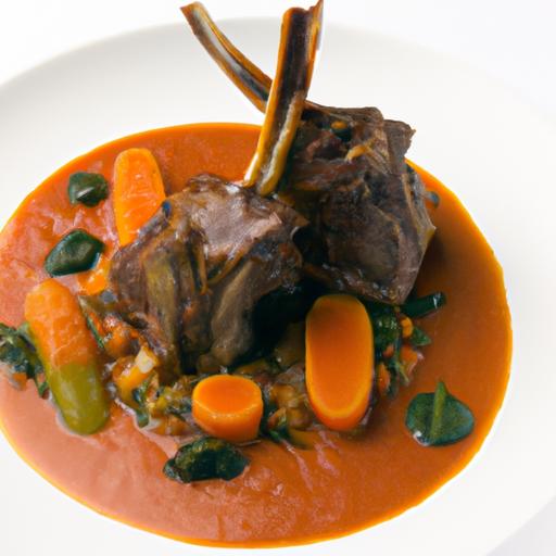 Savor⁢ the​ Richness: Braised Lamb Neck ‌with⁣ Carrot⁤ Purée Delight