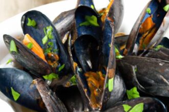 Savory Steamed Mussels in Garlic & White Wine-Free Sauce