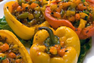 Hearty Lentil-Stuffed Bell Peppers: A Flavor-Packed Delight