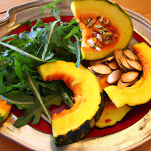Harvest Harmony: Roasted Acorn Squash & Peppery Arugula Salad