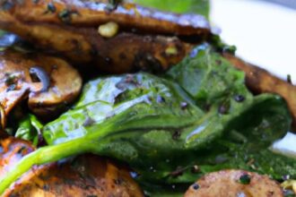 Savor the Flavor: Grilled Portobello & Spinach Salad Recipe