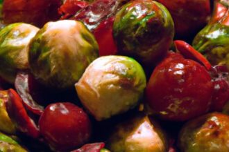 Tangy Balsamic Glazed Brussels Sprouts with Sweet Cranberries