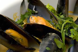 Aromatic Steamed Mussels in Coconut Lemongrass Broth Delight