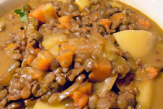 Hearty Smoky Lentil Stew with Leeks and Creamy Potatoes