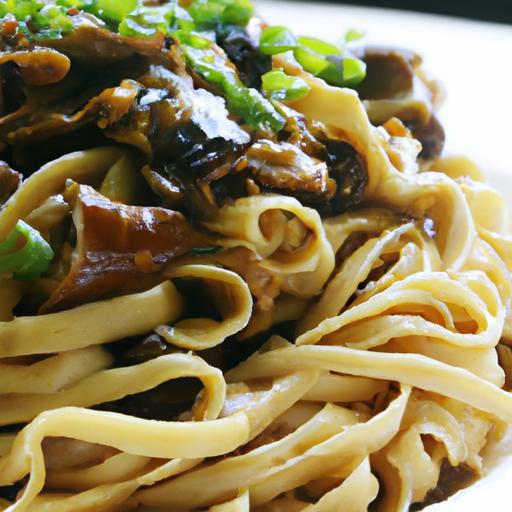 Spicy Dan Dan Noodles with Savory Mushroom-Walnut Crumble