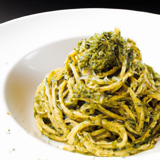 Spaghetti Meets India: Vibrant Cilantro-Mint Pesto Twist