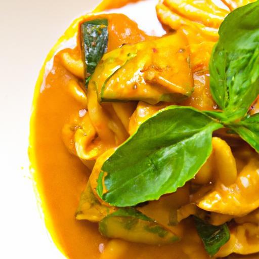 Fusion Flavors: Pasta with Thai Red Curry and Basil Twist
