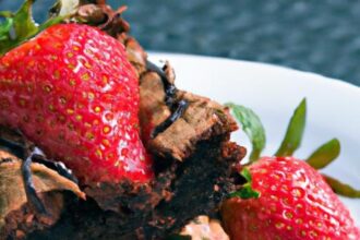 Sweet Meets Tangy: Balsamic Glaze on Strawberry Brownies