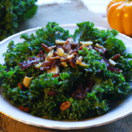 Nutritious Spelt Berry salad with Kale & Crunchy Walnuts