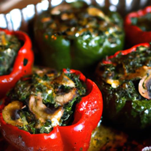 Flavor-Packed Mushroom & Spinach Stuffed Peppers Recipe