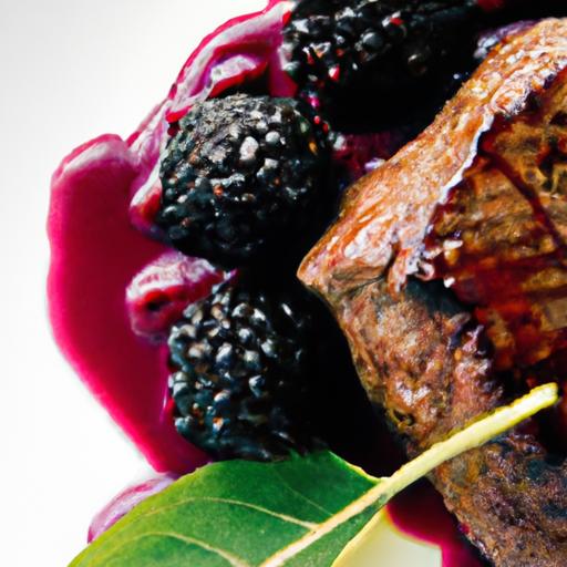 Venison Medallions Paired‍ with ⁣Bold ‍Blackberry-Sage Sauce