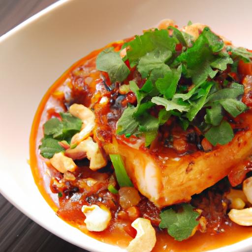 Golden Baked Tofu with Creamy, Zesty Peanut Sauce Recipe