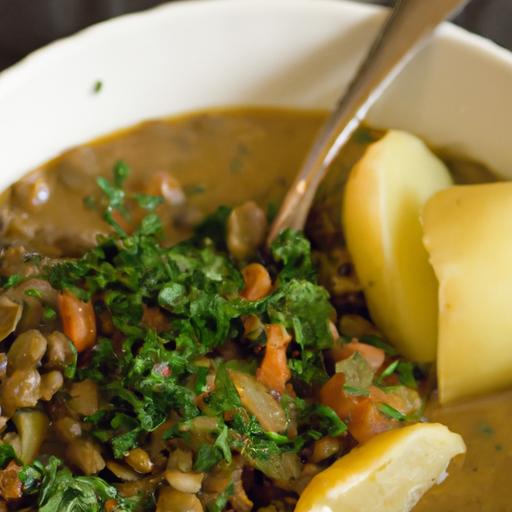 Hearty Smoky Lentil Stew with Leeks and Creamy Potatoes