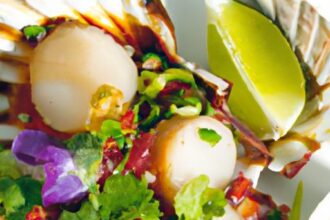 Zesty Peruvian Scallop Ceviche with Lime and Chili Kick