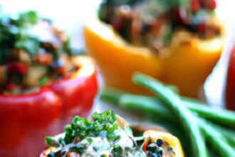 Flavor-Packed Mushroom & Spinach Stuffed Peppers Recipe