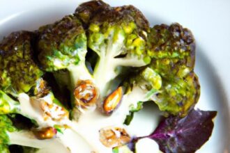 Elevate Your Meal: Roasted Romanesco with Creamy Almond Sauce