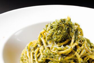 Spaghetti Meets India: Vibrant Cilantro-Mint Pesto Twist