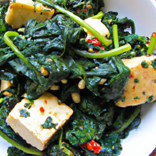 Wholesome Vegan Tofu Scramble with Fresh Spinach Boost