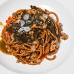 Umami Fusion: Spaghetti Puttanesca with Kombu & Bonito Flakes