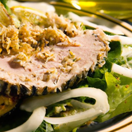 Zesty Herb-Crusted Tuna with Tangy Lemon Sauce Delight