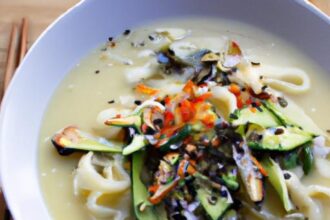 Silky Vegan Ramen: Creamy Sesame Broth Delight Unveiled