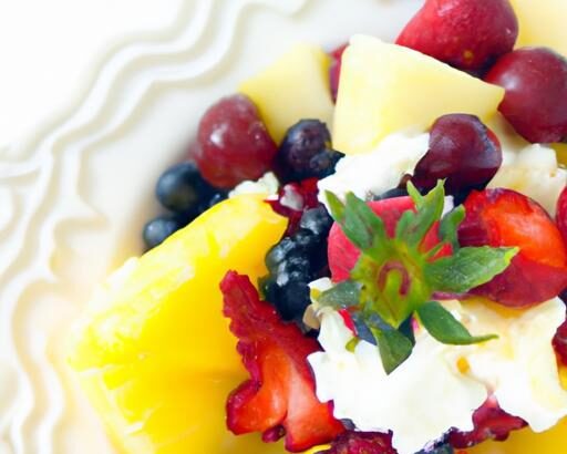 Refreshing Fruit Salad with Fluffy Whipped Cream Delight
