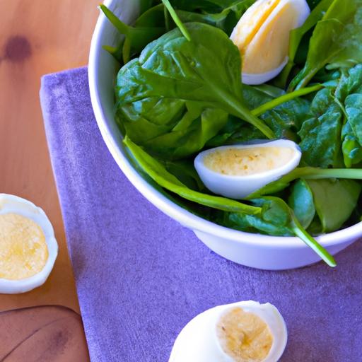 Fresh ‌& Nutritious: Spinach Salad with Boiled Eggs ⁣Recipe