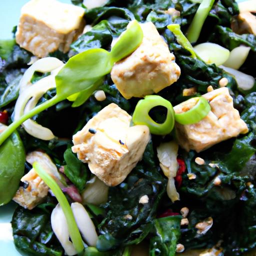 Wholesome Vegan Tofu Scramble with ‌Fresh Spinach Boost