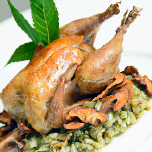 Elevate Dinner: Roasted Quail Paired with Wild⁢ Mushroom Risotto