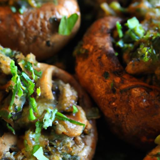 savor Vegan Stuffed Mushrooms: Garlic & Spinach Delight