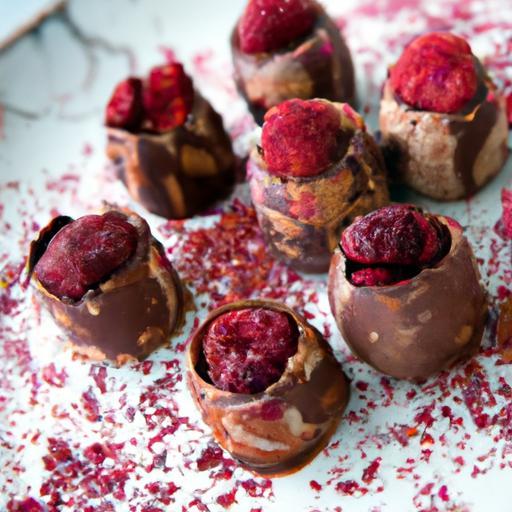 Decadent Dark Chocolate Raspberry ganache truffle Delights
