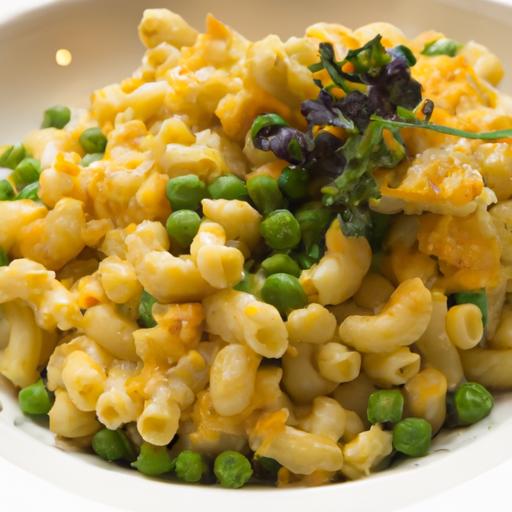 Fusion Feast: mac & Cheese with Indian Paneer and Peas
