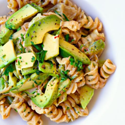 Wholesome Spelt Pasta Salad with Creamy Avocado Dressing