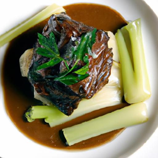 Meltingly ⁢Tender Braised Veal Cheeks with Silky Celery Purée