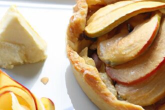 Velvety Almond Cream Tart with Roasted Apple Delight