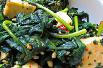 Wholesome Vegan Tofu Scramble with Fresh Spinach Boost