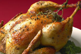 Savory Roasted Guinea Fowl with Aromatic Herb Stuffing
