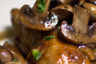 Coq au Vin-Style Chicken: Braised Bliss with Mushrooms