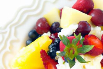Refreshing Fruit Salad with Fluffy Whipped Cream Delight