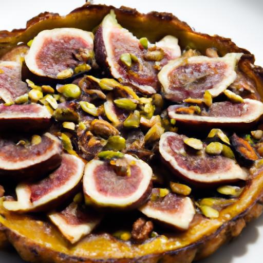 Golden Delight: Crafting the Perfect Fig & Pistachio Tart