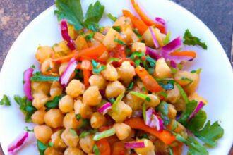 Bright & Zesty: Carrot Chickpea Salad with Parsley Lemon