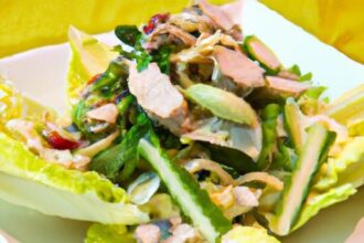 Zesty Thai Larb Gai: Spicy Chicken Salad in Lettuce Cups