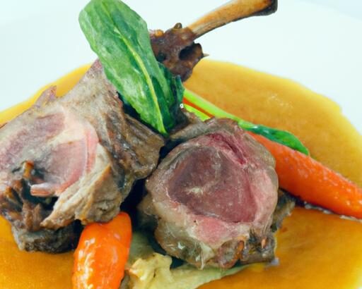 Savory Braised Lamb Neck Paired with Silky Carrot Purée
